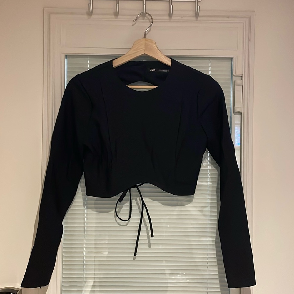 Open back crop top